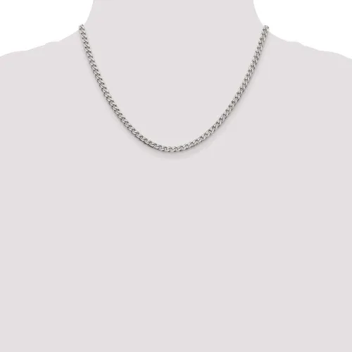 Vista 2 de The Black Bow Collar de cadena maciza de plata de ley de 0.138 in