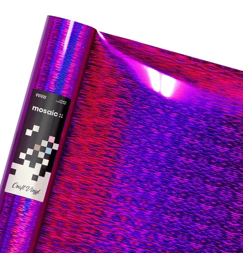 Vista 14 de VViViD Mosaic+ Vinilo para manualidades (holográfico cepillado azul, 1 x 5 pies)