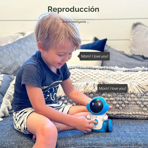 Vista 2 de GILOBABY Juguetes de Robot, Juguetes Inteligentes Recargables que Hablan para Niños, Robótica Inteligente con Sensor Táctil Controlado por Voz