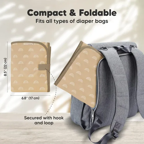 Vista 2 de KeaBabies Cambiador de pañales portátil - Cambiador de pañales plegable impermeable - Cambiador de pañales de viaje - Cambiador de pañales ligero