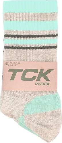 Vista 3 de TCK Calcetines de lana merino para hombres y mujeres para senderismo, caza, ciclismo de montaña, longitud de la tripulación para botas