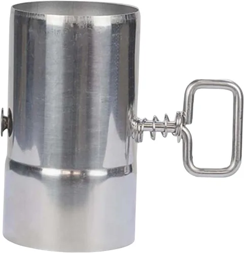 Vista 5 de Almencla Tubo de estufa portátil con amortiguador, tubo de chimenea, carpas calientes, estufa, tubo de extensión de combustión de acero inoxidable