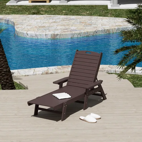 Vista 25 de WestinTrends Malibu Poly - Tumbona reclinable azul marino