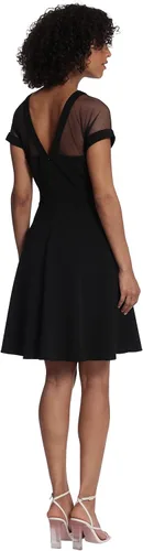 Vista 3 de Maggy London Vestido de ilusión ajustado y acampanado para mujer