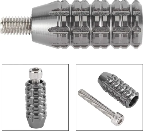 Vista 6 de POCREATION Pedal de palanca de cambios para Triumph Street Scrambler T100, repuesto de clavija de pie ampliada, gris