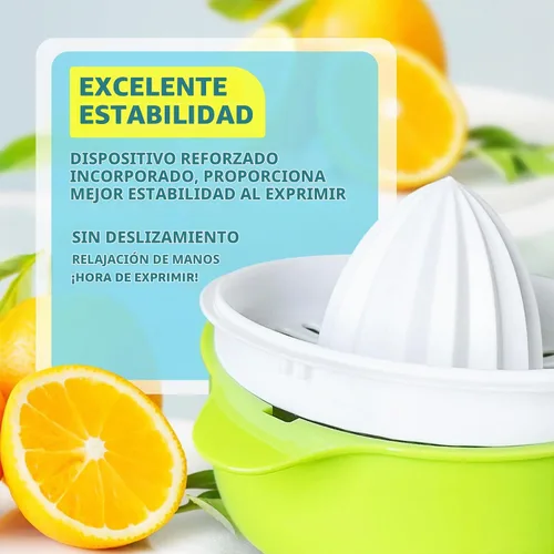 Vista 4 de Exprimidor de cítricos, exprimidor de limón, fruta naranja, exprimidores manuales de mano con boquilla de vertido, 8.5 fl oz