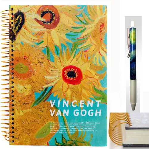 Vista 12 de Top - Cuaderno de espiral de 8.5 x 11 pulgadas, tamaño A4, de tapa dura, encuadernado en la parte superior, 240 páginas, papel rayado grueso de 3.53