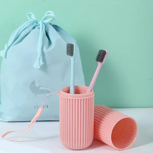 Vista 7 de GLEAVI Tootpaste - Soporte portátil para cepillos de dientes, estuche de viaje para pasta de dientes, contenedor de plástico para cepillos
