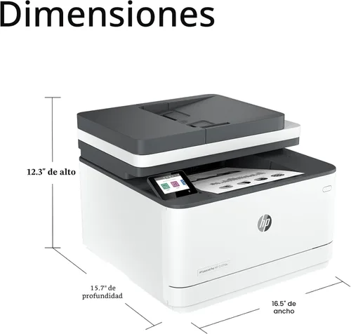 Vista 4 de HP LaserJet Pro MFP 3101fdw Impresora láser inalámbrica en blanco y negro todo en uno, escáner, fotocopiadora, fax, ideal para la oficina (3G628F)