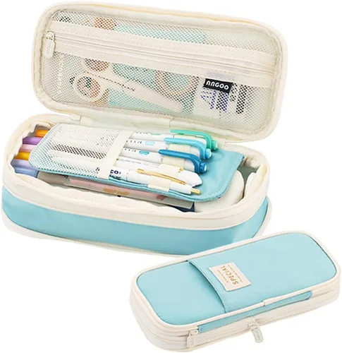 Vista 16 de Estuche para lápices de gran capacidad para oficina, gran almacenamiento, bolsa de alta capacidad, organizador para oficina, caja de viaje