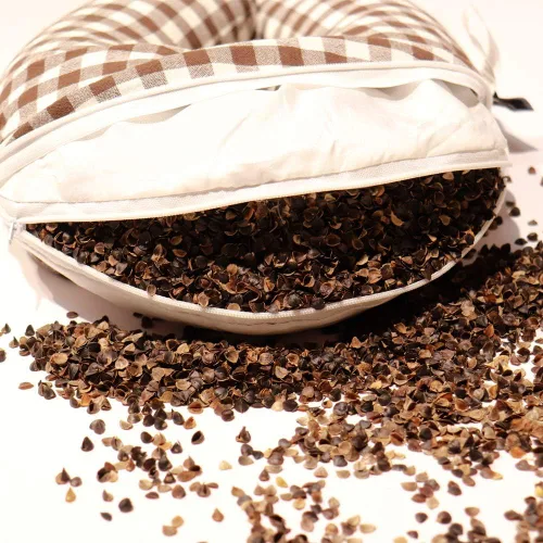 Vista 5 de Almohada de cuello de trigo sarraceno para dormir, almohada en forma de U, almohada de enfriamiento para dormir cervical de viaje, soporte