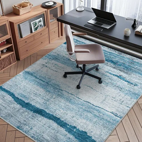 Vista 19 de Tapete para silla de oficina para suelo de madera dura, 48"x36" tapete protector de escritorio de computadora de fácil deslizamiento para silla Hoja