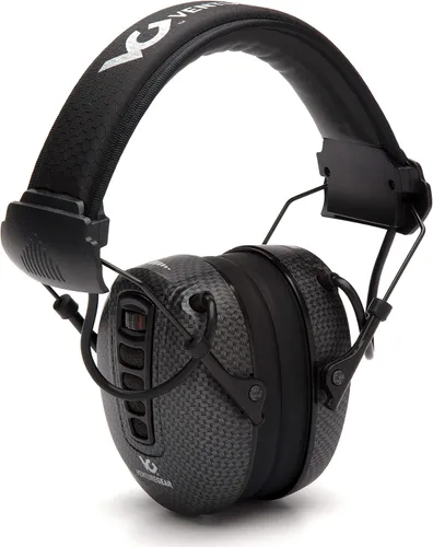 Vista 2 de Venture Gear Clandestine - Orejeras electrónicas de protección auditiva NRR 24dB, patrón de grafito negro