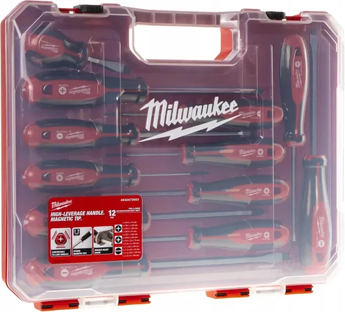 Vista 6 de Milwaukee Juego de 12 destornilladores Tri-Lobe 4932472003, rojo