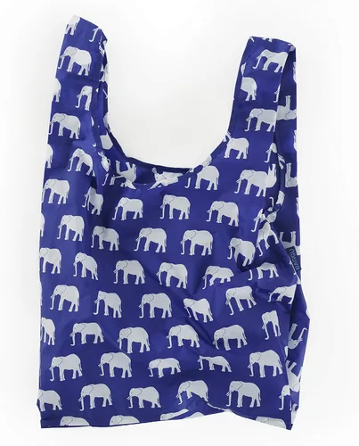 Vista 6 de BAGGU Standard Reusable Shopping Bag, Ripstop Nylon Grocery Tote or Lunch Bag Piel de serpiente rosa