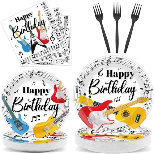 Vista 43 de gisgfim 96 piezas de suministros para fiesta de cumpleaños de 18 años, platos de papel, servilletas, hora de ser adulto, rojo y negro, juego