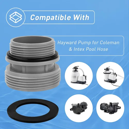 Vista 3 de Kit de adaptadores de conversión de manguera compatible con Intex Coleman 4560 de 1.575 in a 1 1/2 pulgadas, kit de conversión para manguera