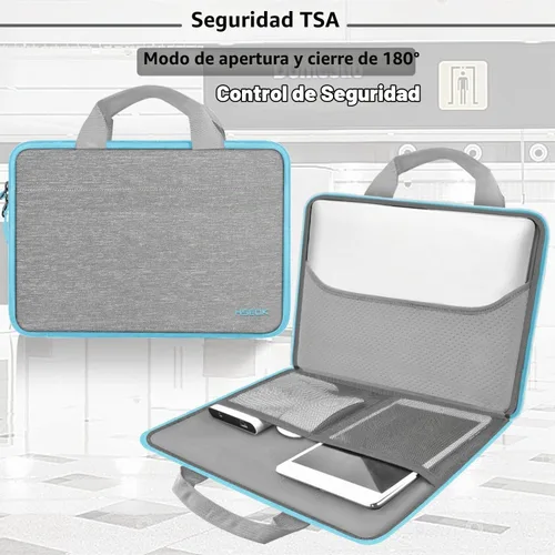 Vista 4 de Hseok - Funda para laptop de 13 a 14 pulgadas, maletín para computadora TSA L01G02