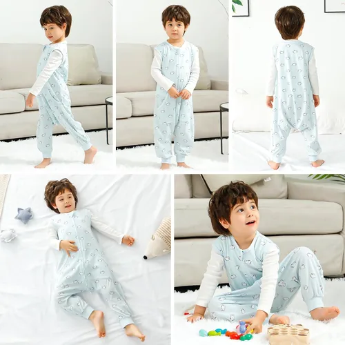 Vista 6 de WONDAY Toddler Sleep Sacks, Sleeveless Sleep Sack with Legs 12M-5T Perro