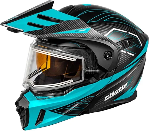 Vista 10 de Castle X CX950 V2 Wake - Casco eléctrico modular para nieve (rosa brillante glo/negro - Extra Pequeño)