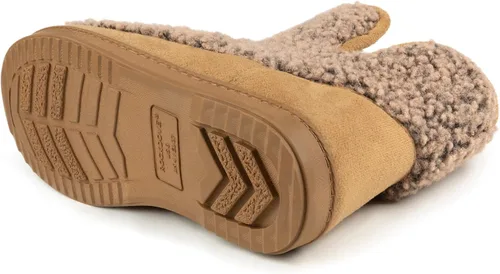 Vista 5 de RockDove - Pantuflas estilo botín de forro polar con espuma viscoelástica y suela de goma para mujer