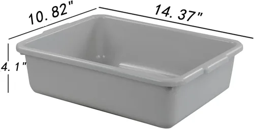 Vista 7 de Obstnny Caja de bañera de autobús comercial pequeña de 8 L, lavabo de plástico para lavado, 5 paquetes