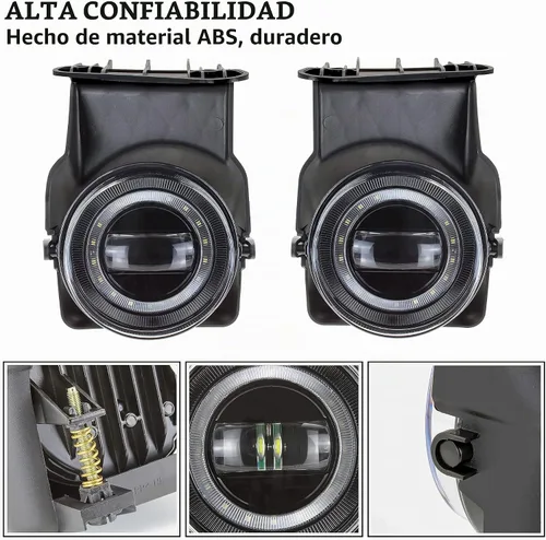 Vista 4 de Kit de luces antiniebla LED con DRL para GMC Sierra 2003-2006, luz de parachoques luz de conducción, lámparas antiniebla con luces de circulación