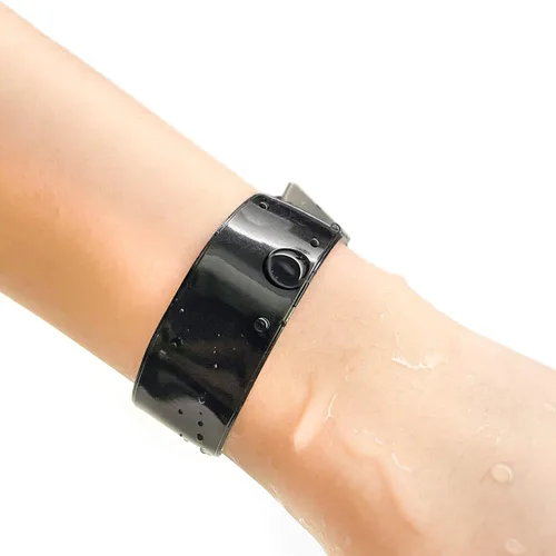 Vista 4 de Ouchan Pulseras de plástico negras - Paquete de 500 pulseras para eventos, club, música, reuniones y fiestas