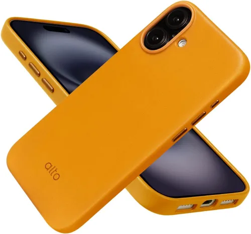 Vista 25 de alto Funda para teléfono compatible con iPhone 15 2023 y MagSafe, funda magnética de cuero italiano, funda protectora contra caídas de la serie Clop