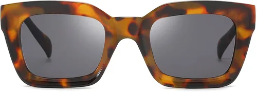 Vista 2 de Dollger Gafas de sol retro para mujer, diseño clásico, grueso, marco cuadrado, protección UV400