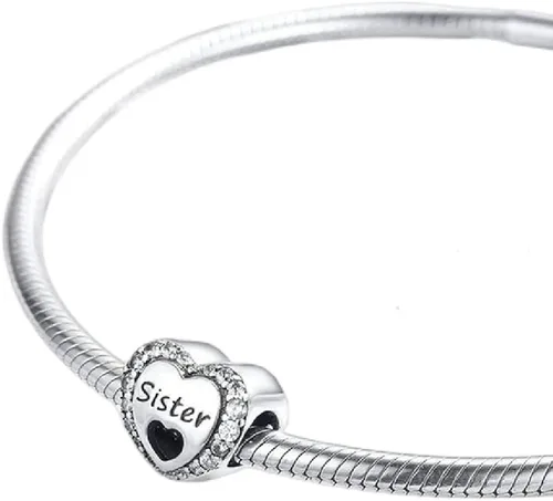 Vista 2 de BEEUVIP Dije de cruz de animales familiares de plata de ley 925 con cuentas caladas para pulseras y collares con circonita cúbica 5A, regalo