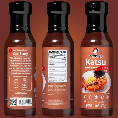 Vista 3 de Otafuku Salsa Tonkatsu, rica y sabrosa salsa Katsu (14 onzas)