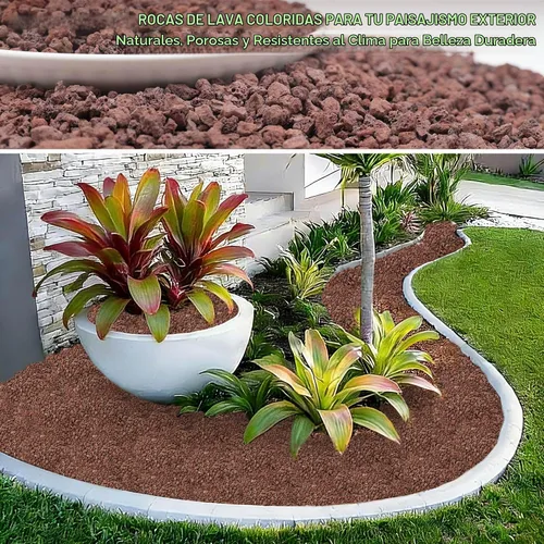 Vista 3 de NUPICK Rocas de lava roja de 3 libras para plantas, enmiendas de suelo para Rojo