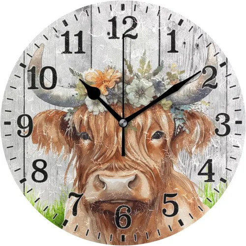 Vista 21 de JUNZAN Reloj de bañera con vino romántico espumoso y velas, reloj de pared silencioso de 10 pulgadas, pequeño reloj redondo, decoración de cocina