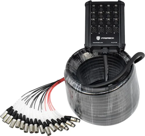 Vista 15 de PRORECK Cables Serpiente de Placa de Circuito de Envío XLR de Perfil Bajo de 16 Canales, Cable Divisor XLR para En Vivo, Grabación, Escenario