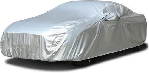 Vista 13 de Tecoom Funda impermeable para todo tipo de clima, resistente al viento, protector de granizo con forro polar y puerta con cremallera, protección