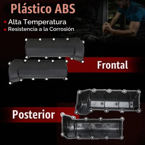 Vista 5 de Juego de tapa de válvula de motor izquierdo y derecho MITZONE con juntas y pernos compatible con 2002-2012 Dodge Dakota Durango Nitro RAM 1500 Jeep
