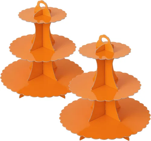 Vista 23 de Soleebee Soporte para Cupcakes de 3 Niveles, Torre de Cupcakes de Cartón, Torre de Soporte para Pasteles de Postre para Decoración de Cumpleaños