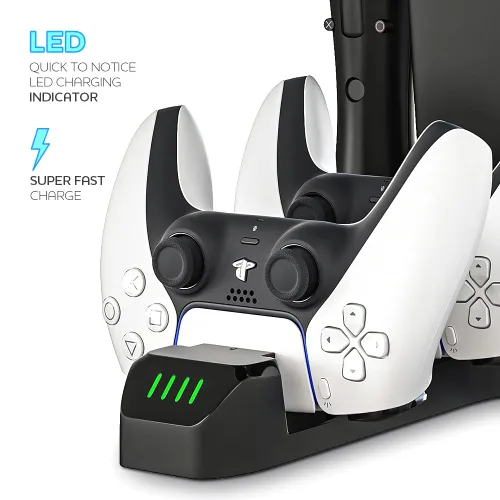 Vista 7 de Skywin VR Charging Stand - PSVR Charging Stand to Showcase, Display, and Charge your PS5 VR (PS5 Controller) (PS5)