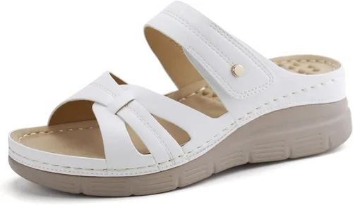 Vista 11 de Ortho + Rest Sandalias ortopédicas cómodas para mujer, sandalias ortopédicas para caminar con soporte de arco