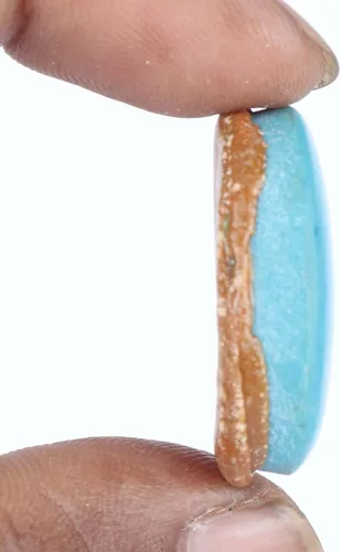 Vista 2 de GEMHUB 50.00 Ct Turquesa Azul Arizona, Cabujón Óvalo Azul Turquesa, Joyería Piedra preciosa Turquesa Azul, Gema, Arizona - azul turquesa