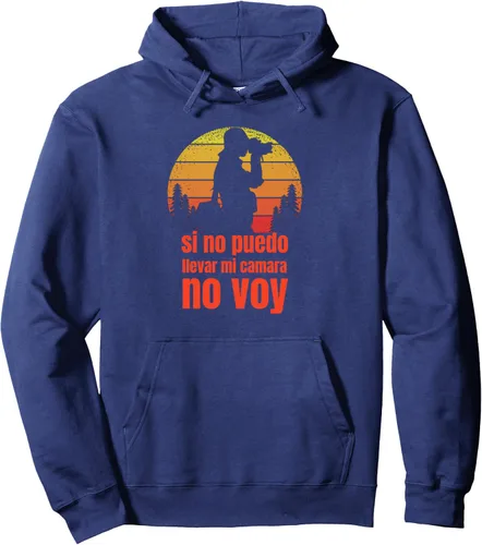 Vista 4 de Si no puedo llevar mi cámara no voy Sudadera con capucha, Negro