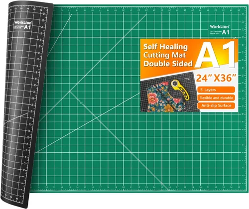 Vista 18 de WorkLion Alfombrilla de corte autorreparable: alfombrilla de corte artesanal de doble cara de 12 x 18 pulgadas para costura, tela, acolchado. Tabla