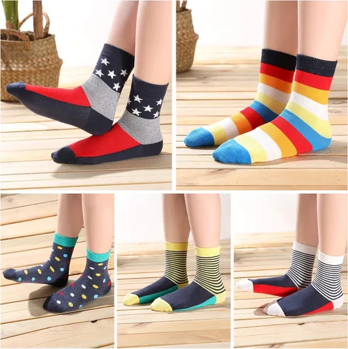 Vista 4 de SUNBVE Kids Boys Soft Fashion Cotton Dress Socks Gift