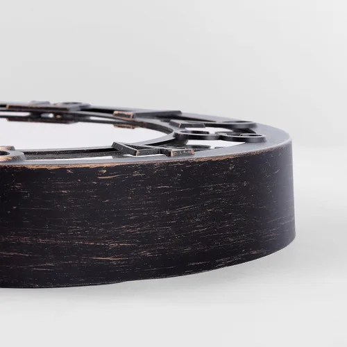 Vista 8 de Lafocuse Reloj de pared negro silencioso de 12 pulgadas, funciona con pilas, reloj de pared de granja para cocina, sala de estar, decoración rústica
