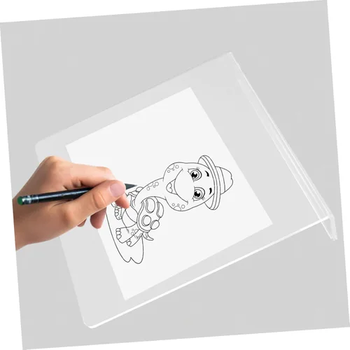 Vista 3 de NUOBESTY Tablero de dibujo acrílico, soporte de caballete para artistas y estudiantes, ligero, grueso, inclinado para pintar, mostrar fotos y leer