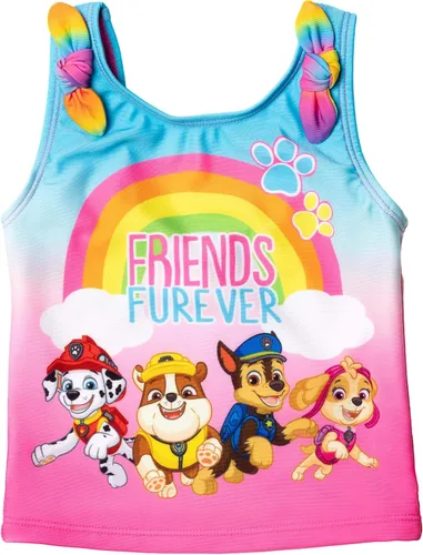 Vista 5 de Juego de traje de baño de tankini con protector contra erupciones de 3 piezas, diseño de Paw Patrol