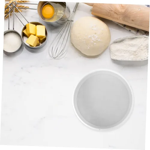 Vista 9 de 1 colador redondo de acero inoxidable de malla fina para hornear uso en cocina y cocinar tamiz de harina color blanco herramienta de cocina