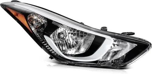 Vista 8 de Conjunto de faros delanteros LSAILON para Hyundai Sonata 2011-2014 Carcasa negra+92101-3Q000+luz alta: H1