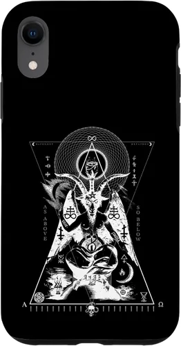 Vista 24 de iPhone 16 BAPHOMET - Como arriba y abajo - Funda de geometría sagrada oculta